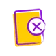 Icon eines Blatts mit Kündigungs-X am Rand